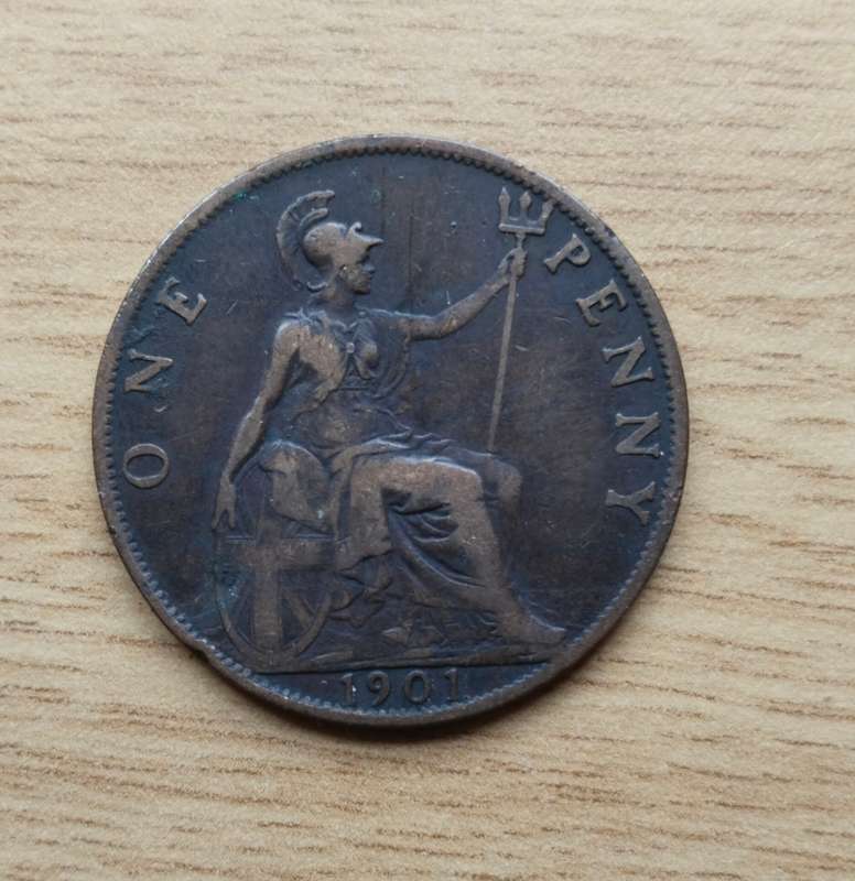 Error Great Britain Queen Victoria 1901 Penny.