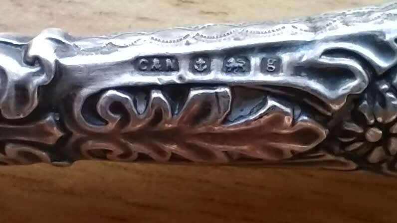 Vintage collection of button hooks / lace puller with hallmark Silver handles that