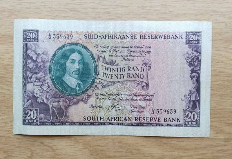 South Africa Stals Old R20 Bank Note. Good Condition. 639
