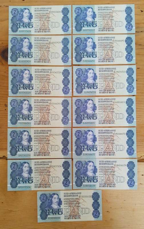 South Africa de Kock 26 UNC/AUNC R2 Bank Notes.