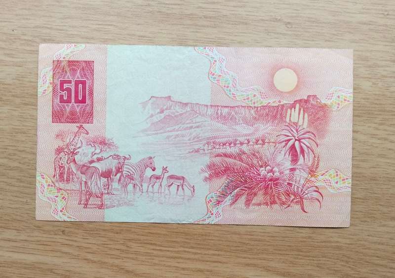 South Africa Stals Old R50 Bank Note. (002)