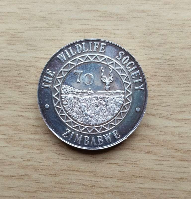 The Wildlife Society Zimbabwe Silver 1OZ Medal