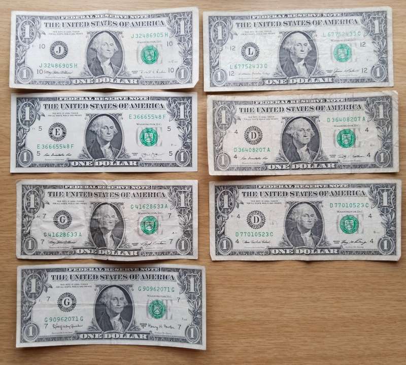 Collection of 147 American dollars. ( R 2787.16) In today`s exchange rate.