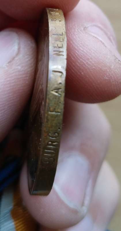 WW1 Medal awarded to BURG. F.A.J. NELL 5DE Z.A.R.
