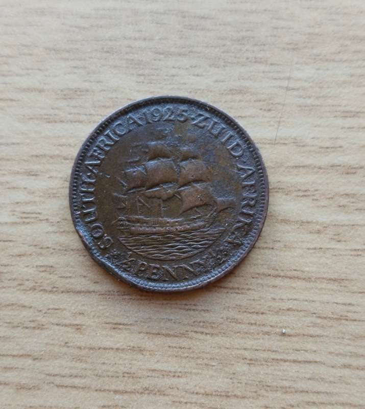 South Africa 1925 Half Penny. Difficult year to find.