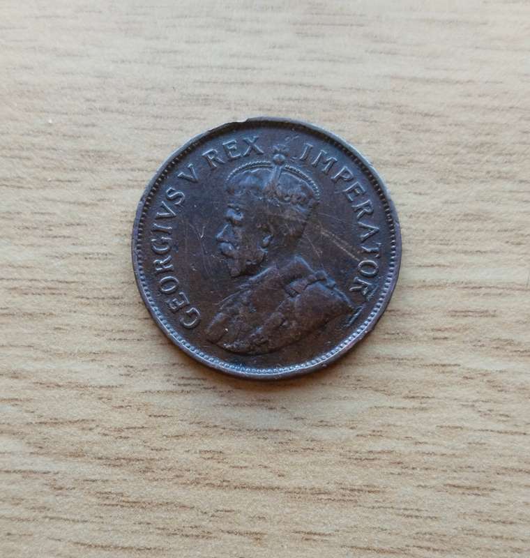 South Africa 1925 Half Penny. Difficult year to find.