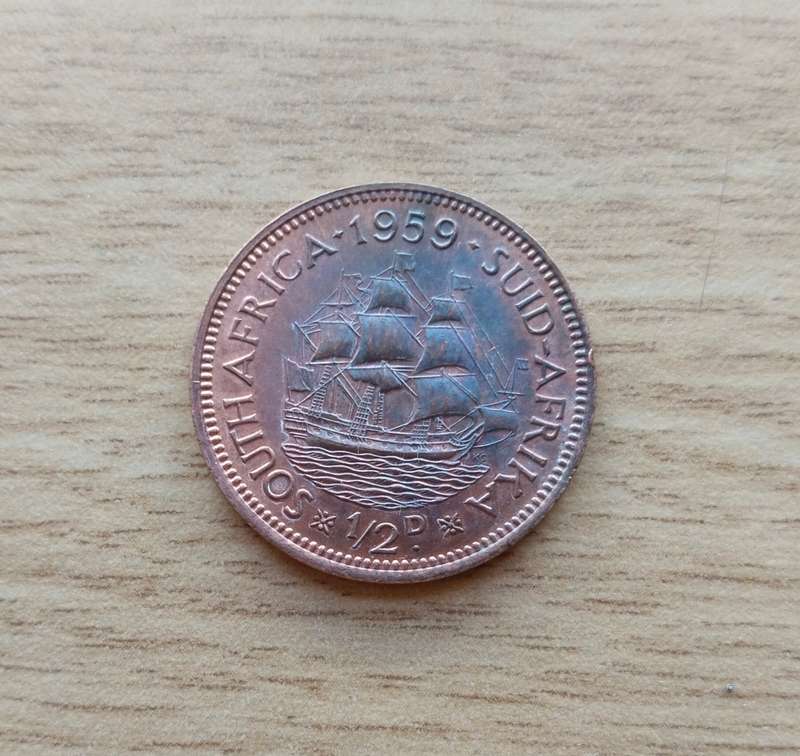 South Africa 1959 Half Penny. Good condition.