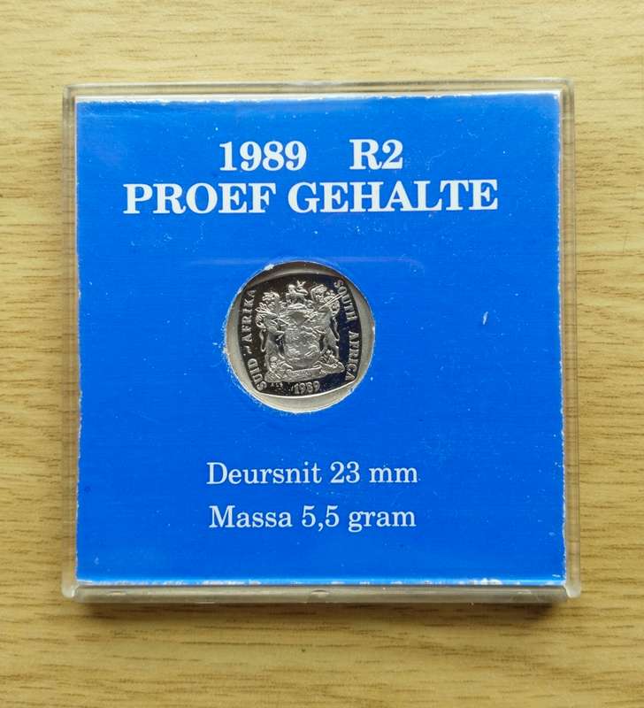South Africa 1989 proof quality R2.