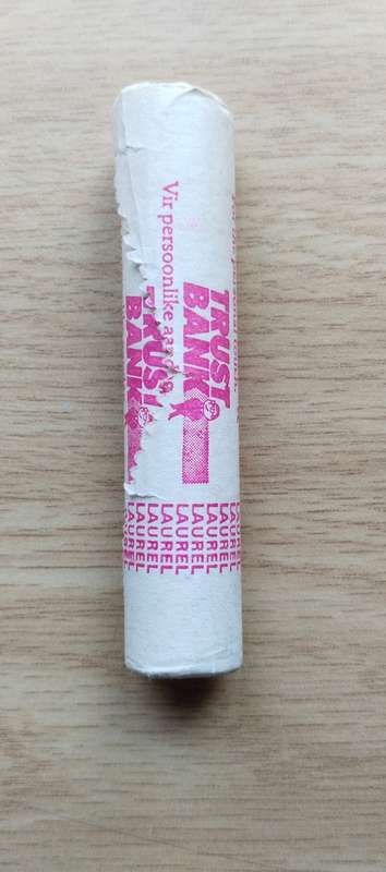 South Africa Trust Bank Full Unopened 10cents roll. Date unknown.