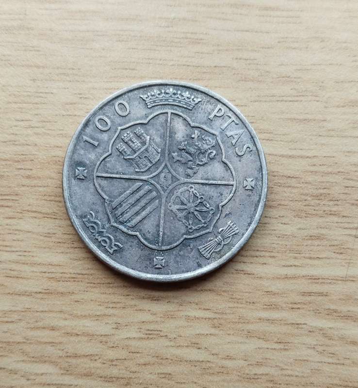 Spain 1966 Silver 100 pesetas.
