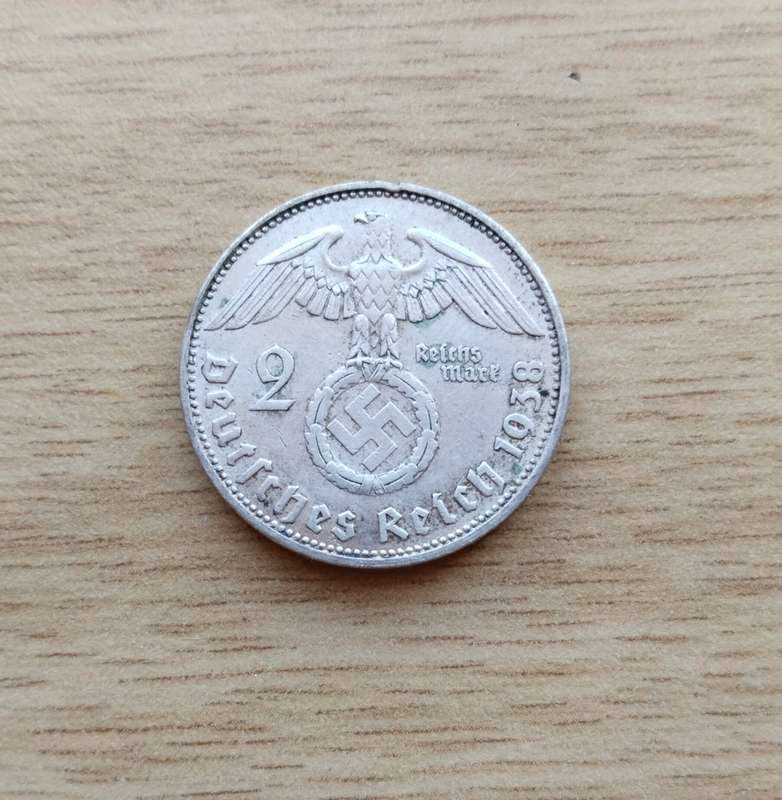 Deutsche Reich 1938 Silver Reichs Mark.