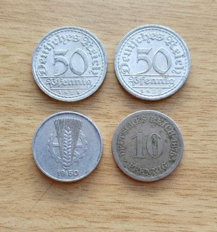 Collection of 4 old German Coins.