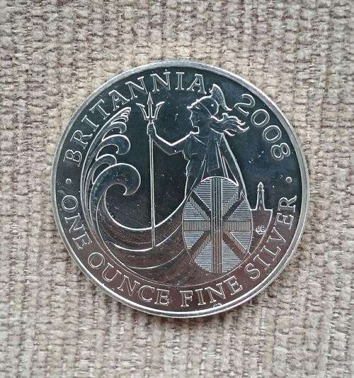 2008 one oz fine silver English brittannia