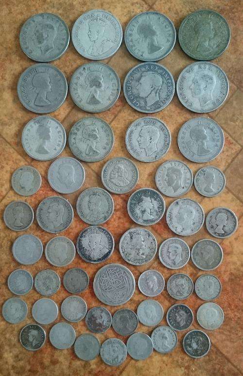 261.1 grams of silver south African coins.