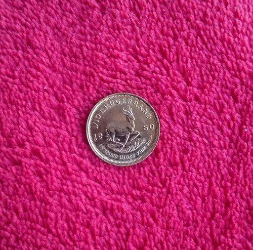 1980 south Africa one tenth Kruger rand. 22 ct gold.