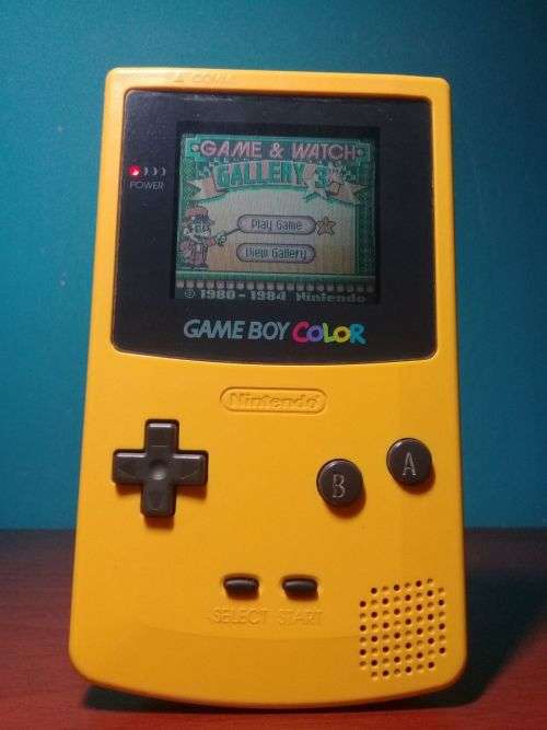 NINTENDO GAME BOY - COLOR YELLOW WITH COVER - GAMEBOY (COLLECTABLE)