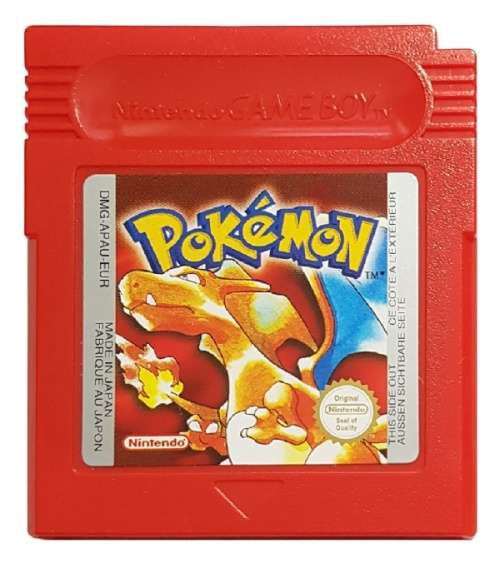 NINTENDO GAME BOY - COLOR YELLOW WITH COVER & NEW POKEMON RED - GAMEBOY (COLLECTABLE)