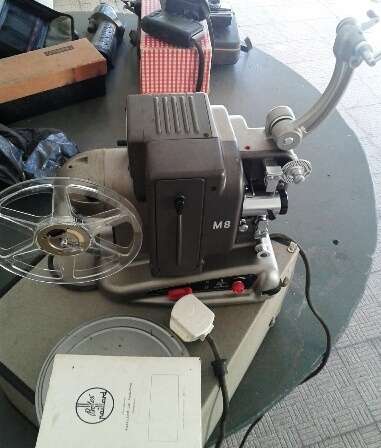 Antique Bolex  Paillard  8 MM Film Movie Projector   in original  case