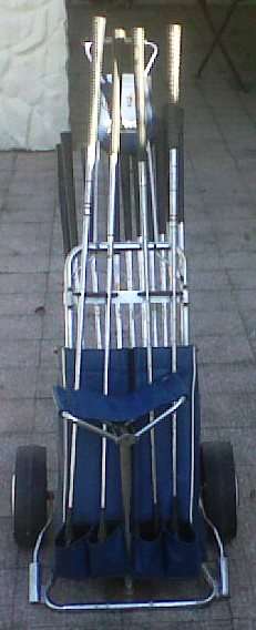 GOLF CLUBS BOBBYLOCK  3+ - 9+ ,P W +SW+ PUTTER +1-4 WOODS+ TROLLEY