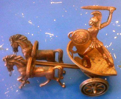 VINTAGE ROMAN HORSE'S  & CHARIOT