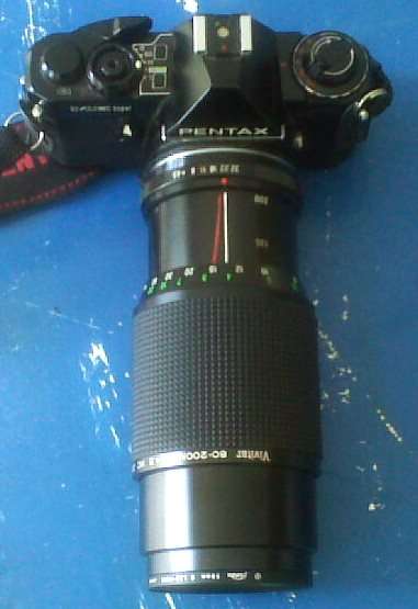 PENTAX  ME SUPER Camera with VIVITAR  ZOOM 80-200 LENS