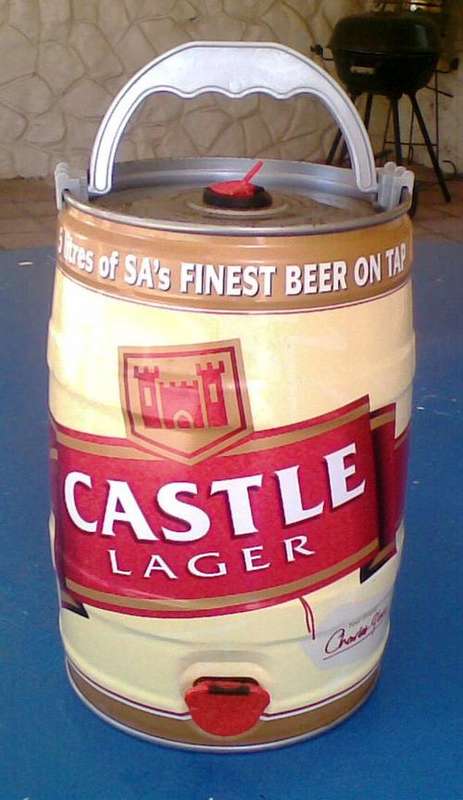 5lt Castle Lager Beer (Tin Barrel shapped sorry no beer)
