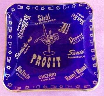 Collectable Bar Cheer's in many languages plate