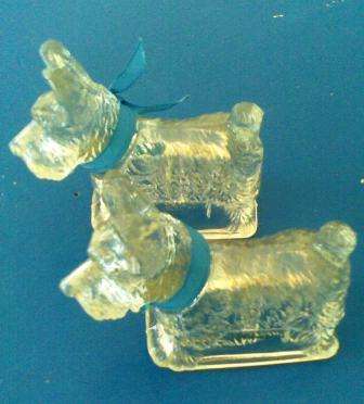 SCOTTY DOGS (PAIR ALL GLASS)