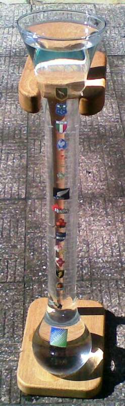 RUGBY WORLD CUP 1995 HALF YARD ON WOOD STAND