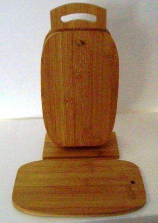 CUTTING BOARDS BAMBOO SET  6 OFF ON STAND