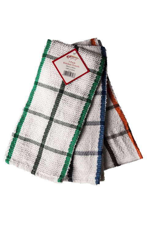 FMF 3 Pack Assorted Kitchen Towel 40 x 60cm