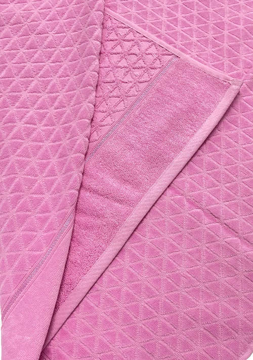Velour Jacquard Bath Towel 70 x 145cm - Baby Pink