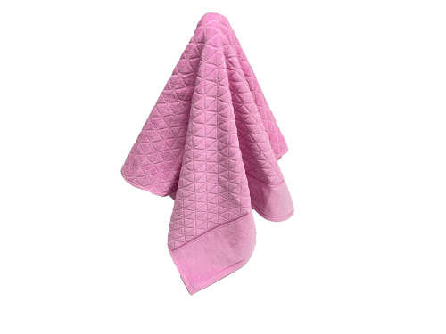 Velour Jacquard Bath Towel 70 x 145cm - Baby Pink