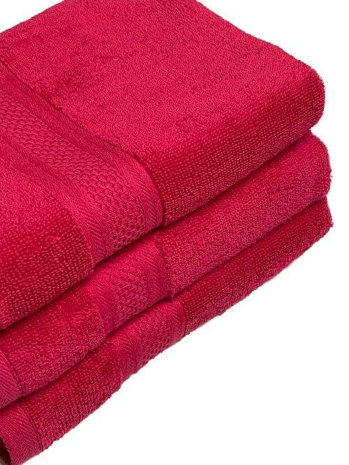 FMF 3 Pack Soft Hand Towel 50 x 100cm - Pink