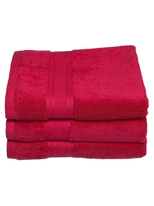 FMF 3 Pack Soft Hand Towel 50 x 100cm - Pink