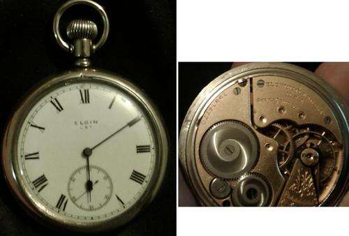 Elgin pocket watch - running