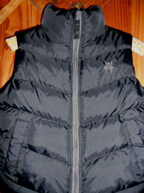 black sleeveless boys puffy biker jacket