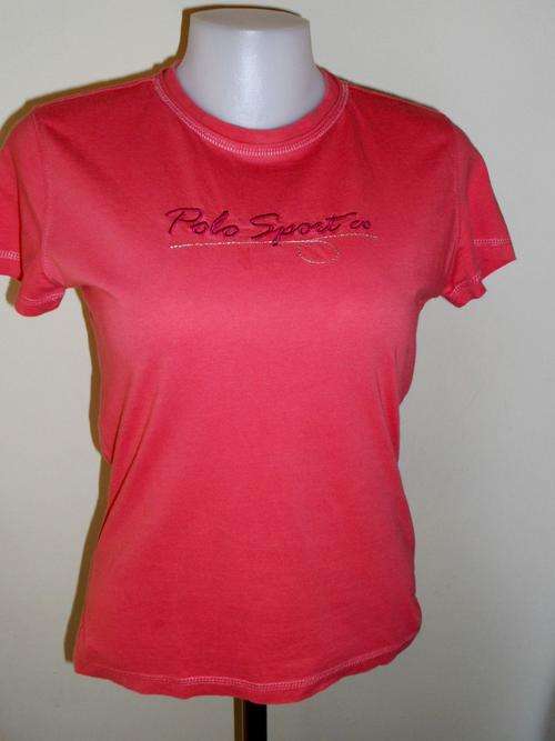 Polo Sports co bright pink t-shirt body hugging