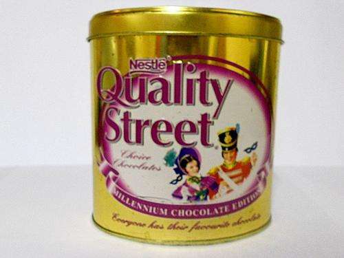 Nestle Quality Street Millennium Chocolate edition tin gold