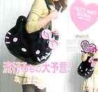 New Design Hello Kitty black face shaped bag with pink bow, whiskers etc