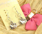 GENUINE SANRIO QUALITY Hello Kitty face dangling earings
