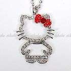 Hello Kitty large whole body figure outline with rhinestones and red bow