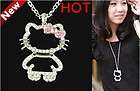 Hello Kitty large whole body figure outline with rhinestones and pink bow