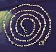 45 CM, 3mm thickness 9K WHITE gold filled women's CLASSIC chain necklace