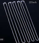 Sterling silver plated 57cm box chain necklaces (1.5 - 2mm)