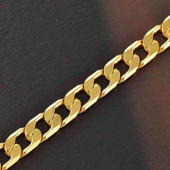 MENS ROLLED GOLD FILLED CHAIN BRACELET