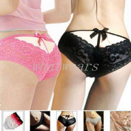 PINK OR BLACK LACE WOMEN'S PANTIES - SIZE SMALL