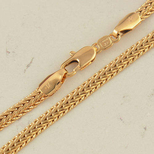 9K 50cm length gold filled snake chain necklace for men