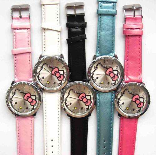 hello kitty watches swarovski crystals, bright pink, white, black, blue, lot, bulk