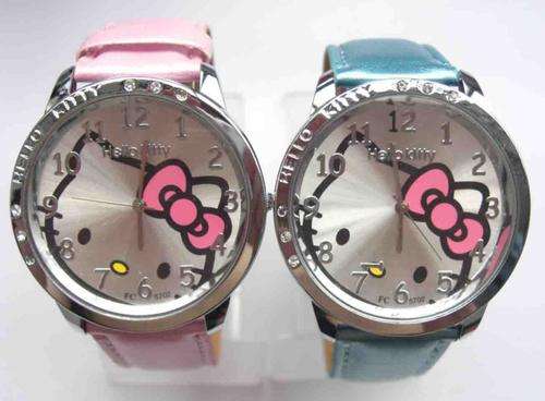 hello kitty women's watches pink, bright pink, blue, black, white, bulk lot, swarovski crystals